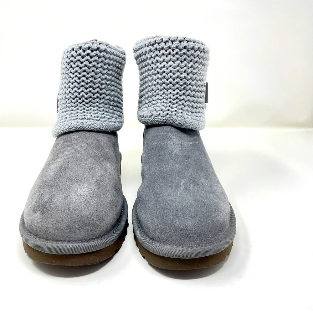 Ugg Shaina Knit Cuff Suede Body Boot Size 7 NWB